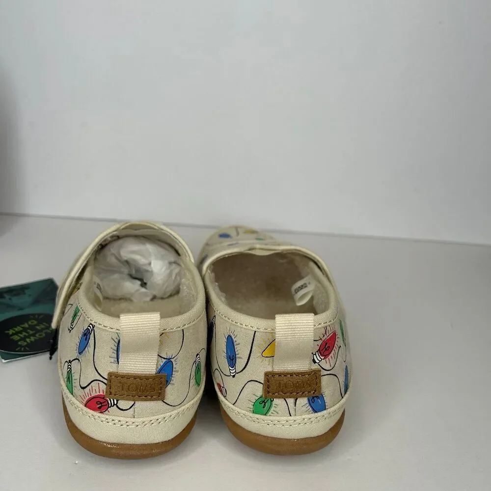 New Toms birch Glow in the dark slip on shoes youth size 4